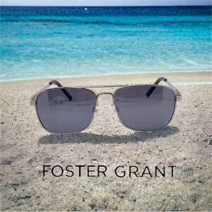 Foster Grant Polarized Sunglasses Silver Frames Gray Lens